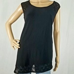 Cates Sleeveless Top black lace bottom XL
